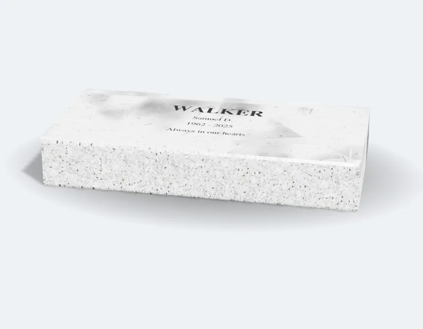Flat Marker in Moon White, 3D design